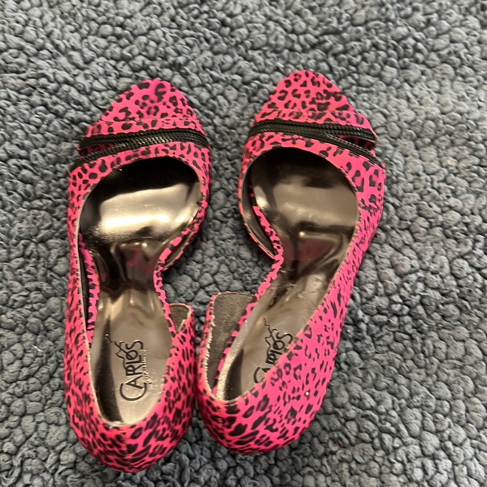 Carlos Santana pink cheetah shoes